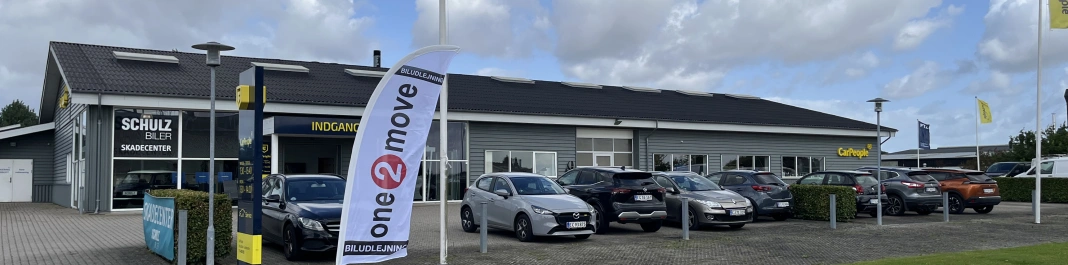 Facaden af One2move Biludlejning Nykøbing Falster